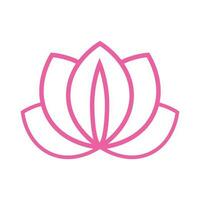 Lotusblumen-Logo. Vektor-Design-Vorlage von Lotus-Symbolen auf dunklem und rosafarbenem Hintergrund in flachem und umrissenem Stil mit goldenem Effekt für Öko-, Schönheits-, Spa-, Yoga- und Medizinunternehmen. vektor