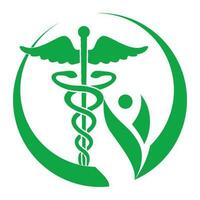 Wellness und Medizin Symbol Vektor Logo Design