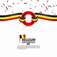 Belgien Unabhängigkeitstag Feier Vektor Vorlage Design Illustration