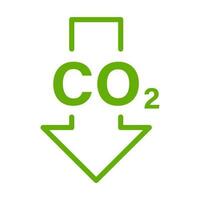 reduzierung der co2-emissionen symbolvektor stoppen sie das zeichen des klimawandels für grafikdesign, logo, website, soziale medien, mobile app, ui-illustration vektor