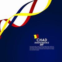 Tchad självständighetsdagen firande vektor mall design illustration