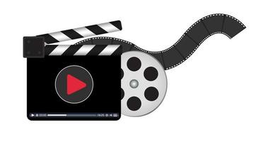Filmklappe mit Video-Streaming-Logo vektor