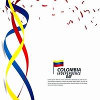 Kolumbien Unabhängigkeitstag Feier Vektor Vorlage Design Illustration