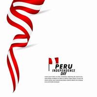 Peru Unabhängigkeitstag Feier Vektor Vorlage Design Illustration