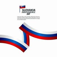 Slovakien självständighetsdagen firande vektor mall design illustration
