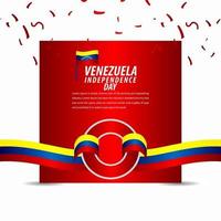 glückliche Venezuela Unabhängigkeitstag Feier, Band Banner, Poster Vorlage Design Illustration vektor