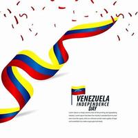 glückliche Venezuela Unabhängigkeitstag Feier, Band Banner, Poster Vorlage Design Illustration vektor
