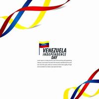 glückliche Venezuela Unabhängigkeitstag Feier, Band Banner, Poster Vorlage Design Illustration vektor