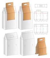 Box Verpackung gestanzte Vorlage Design. 3D-Modell vektor