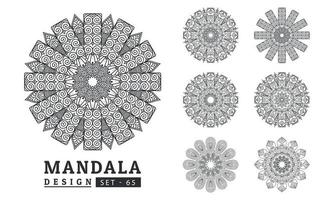 Mandala Hintergrund Design einstellen Vektor Illustration