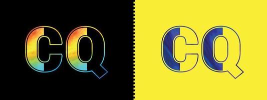första brev cq logotyp ikon vektor design mall. premie lyxig logotyp för företags- företag identitet