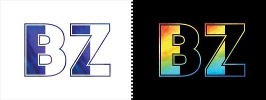 brev bz logotyp design vektor mall. kreativ modern lyxig logotyp för företags- företag identitet