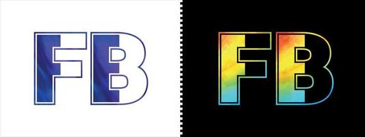 brev fb logotyp design vektor mall. kreativ modern lyxig logotyp för företags- företag identitet