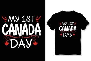 1 von Juli Kanada Tag T-Shirt Entwurf, Kanada Tag T-Shirt Design, Kanada T-Shirt vektor