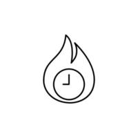 Feuer Zeit Vektor Symbol Illustration