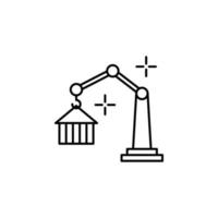 Herstellung Kran Geschäft Vektor Symbol Illustration