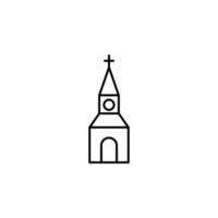 Beerdigung, Kirche Vektor Symbol Illustration