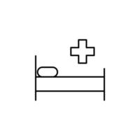 Krankenhaus Bett Vektor Symbol Illustration