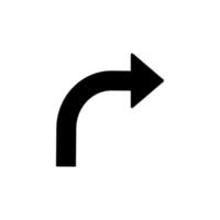 pil rotera rätt vektor ikon illustration