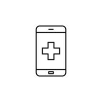 Smartphone medizinisch Vektor Symbol Illustration