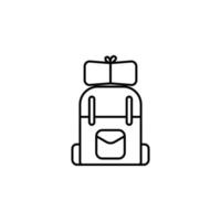 Reise Tasche Linie Vektor Symbol Illustration