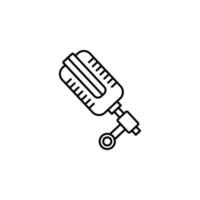 Felsen Mikrofon Vektor Symbol Illustration