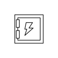 Elektrizität, Sicherung Box Vektor Symbol Illustration