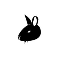 Kopf von Hase Silhouette Vektor Symbol Illustration