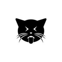 zeigt an das Sprache Katze Vektor Symbol Illustration