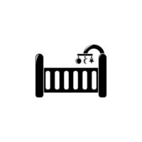 barns säng vektor ikon illustration