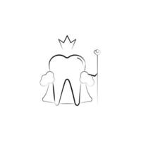 König, Zahn Vektor Symbol Illustration