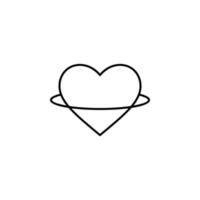 Herz mit Kreis Vektor Symbol Illustration