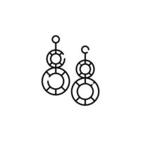 indisk örhängen vektor ikon illustration