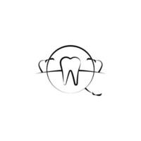 Dental Behandlung Vektor Symbol Illustration