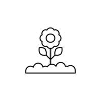 Bauernhof Blume Vektor Symbol Illustration