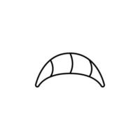 croissanter begrepp linje vektor ikon illustration