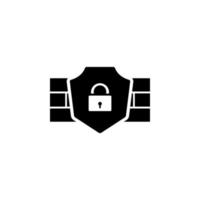 Firewall Schutz Vektor Symbol Illustration