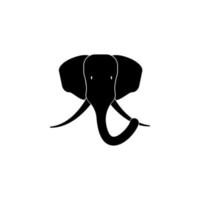 Kopf von Elefant Silhouette Vektor Symbol Illustration
