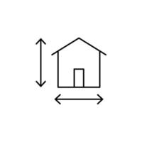 Haus Größe Vektor Symbol Illustration