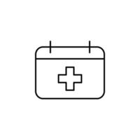 Kalender Medizin Vektor Symbol Illustration