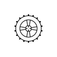 Legierung Rad Vektor Symbol Illustration