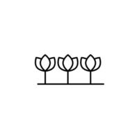 Bauernhof, Blumen Vektor Symbol Illustration