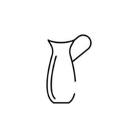 dryck pott, flaska vektor ikon illustration