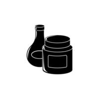 Sahne und Öl Vektor Symbol Illustration