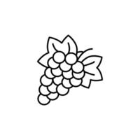Trauben Obst Vektor Symbol Illustration