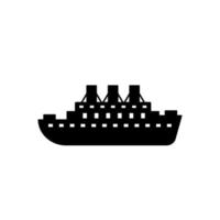 vatten transport, kryssning fartyg vektor ikon illustration