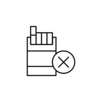 Zigarette, Verbot Vektor Symbol Illustration
