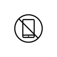 Telefon Verbot Vektor Symbol Illustration