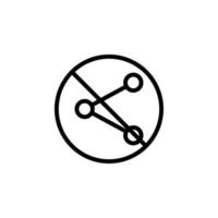 Teilen Verbot Vektor Symbol Illustration