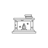 Kamin Vektor Symbol Illustration